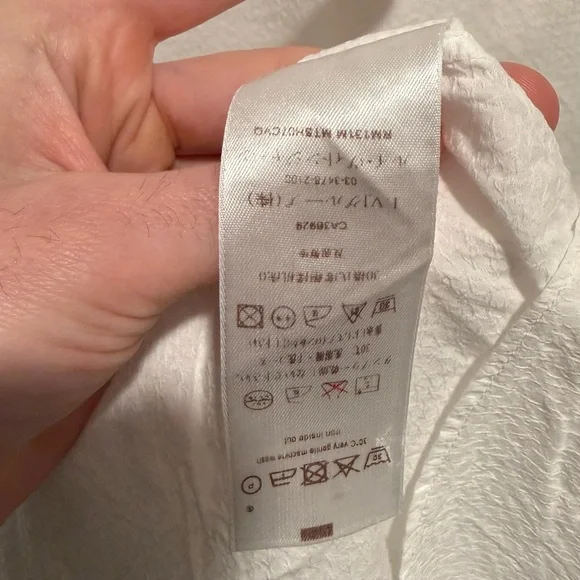 2010 Louis Vuitton Micro LV Monogram White Dress Shirt - Picture 7 of 7